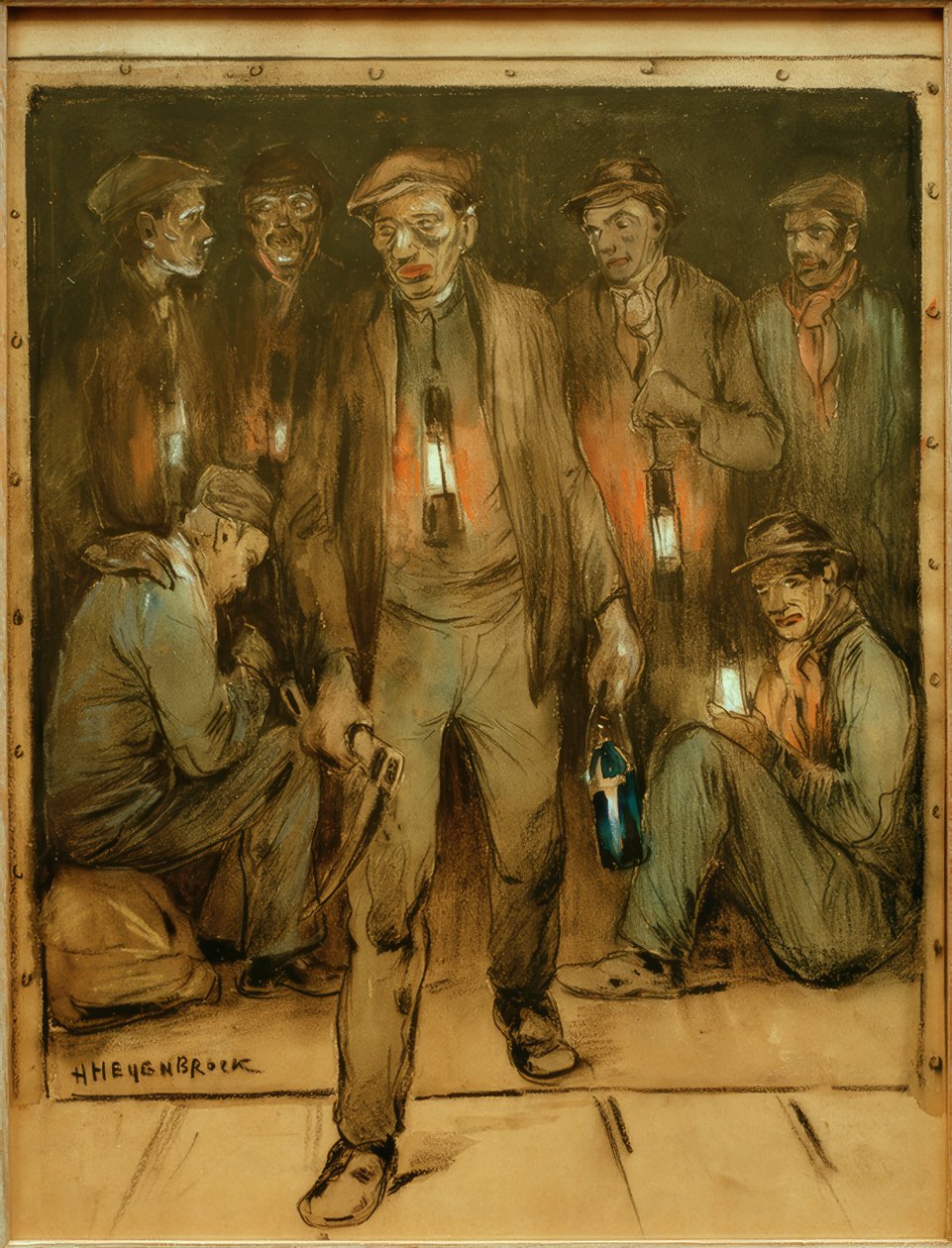 Girişteki madenciler by Herman Heijenbrock