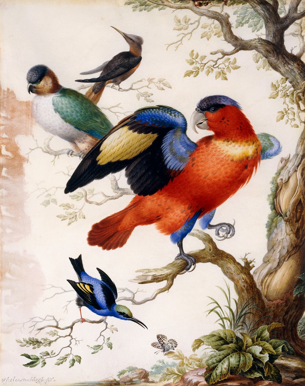 Ahşapta Dört Kuş, by Herman Henstenburgh