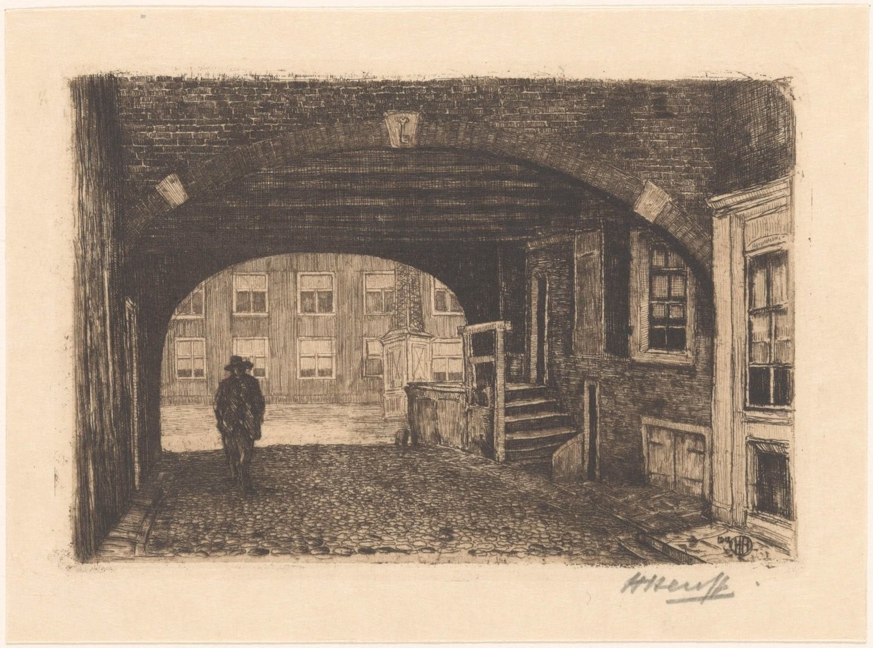 Amsterdam'daki Aziz Petrus Kapısı by Herman Heuff (signed by artist)