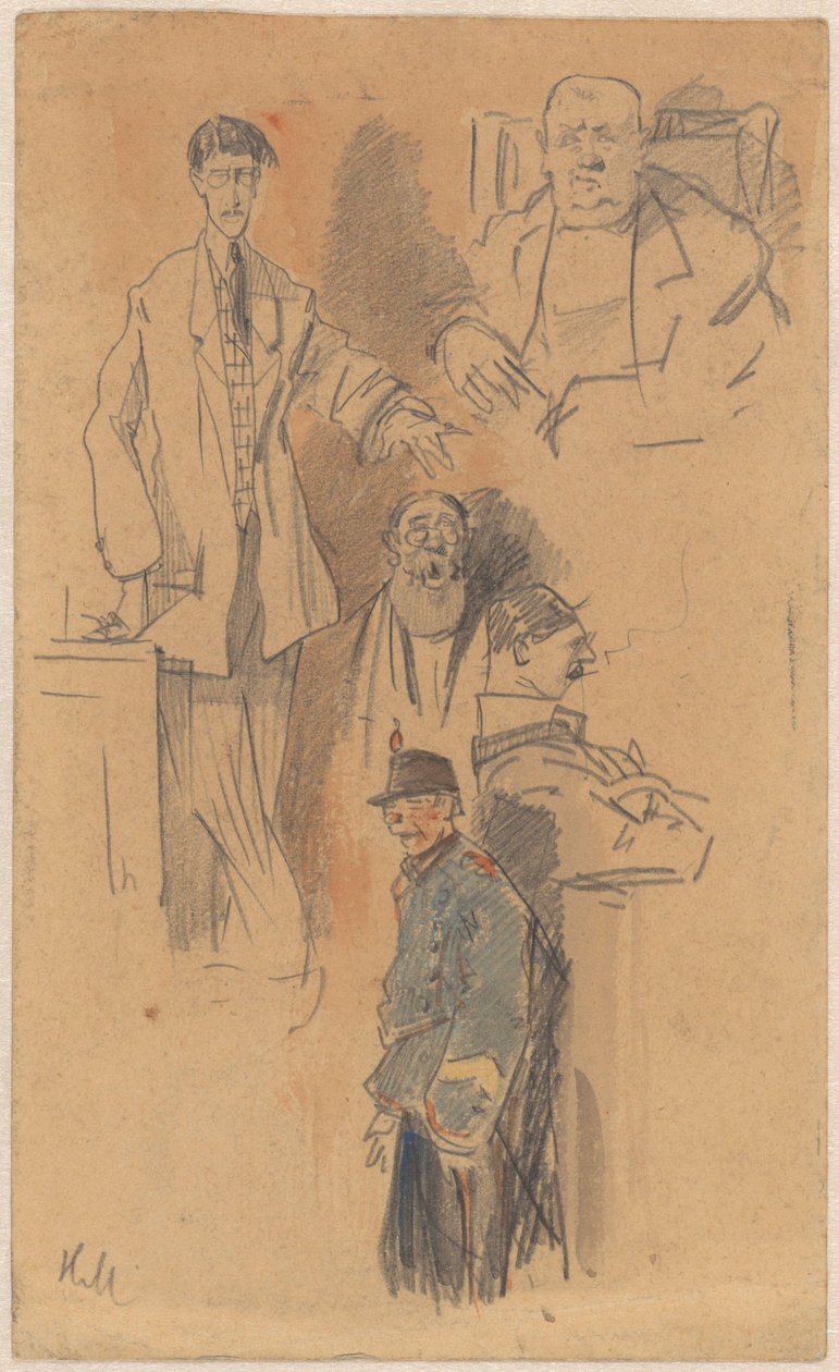 Jan Hamdorf ve W. van der Pluym'un portresi by Herman Moerkerk