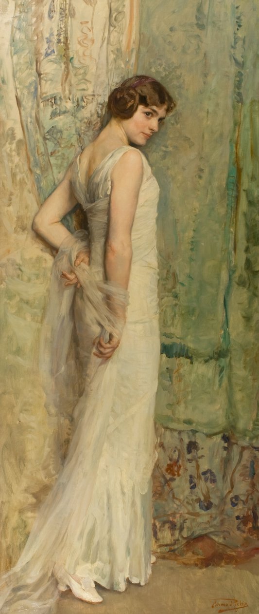 Jeunesse, c.1920 (tuval üzerine yağlı boya) by Herman Richir
