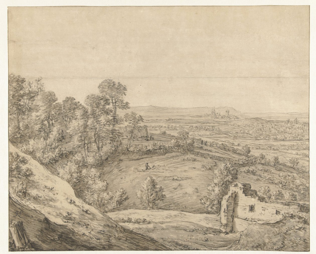 Monterberg'den Kleve'nin görünümü by Herman Saftleven