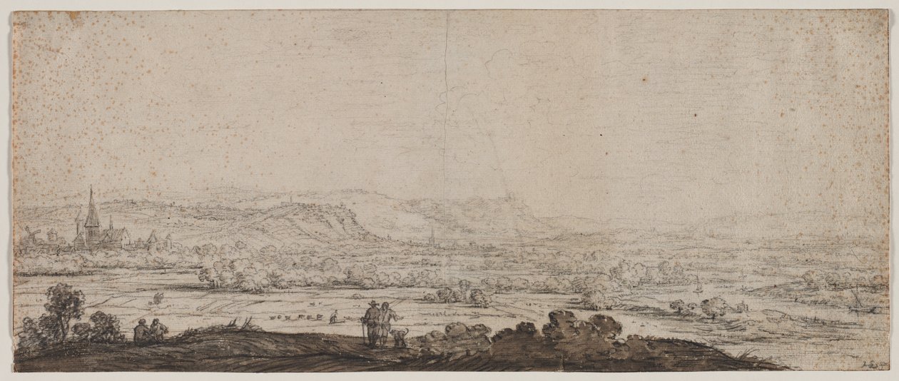 Gelderland, Schenkenschanz Köyü ile Manzara by Herman Saftleven