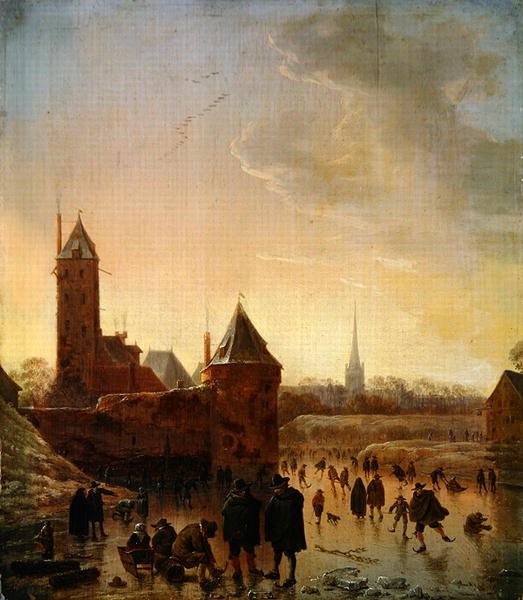 Utrecht Şehir Surları Önünde Buz Pateni by Herman the Younger Saftleven