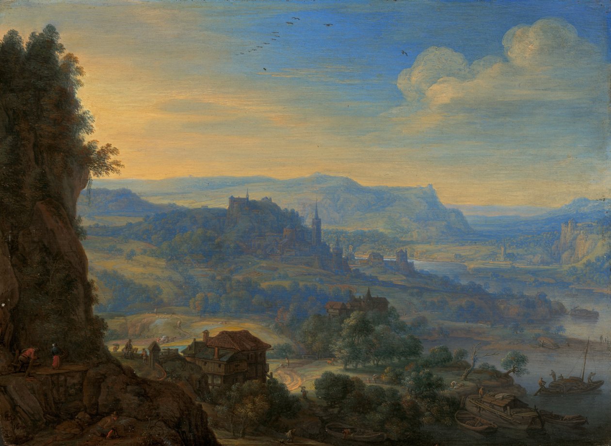 Hayali Nehir Manzarası by Herman the Younger Saftleven