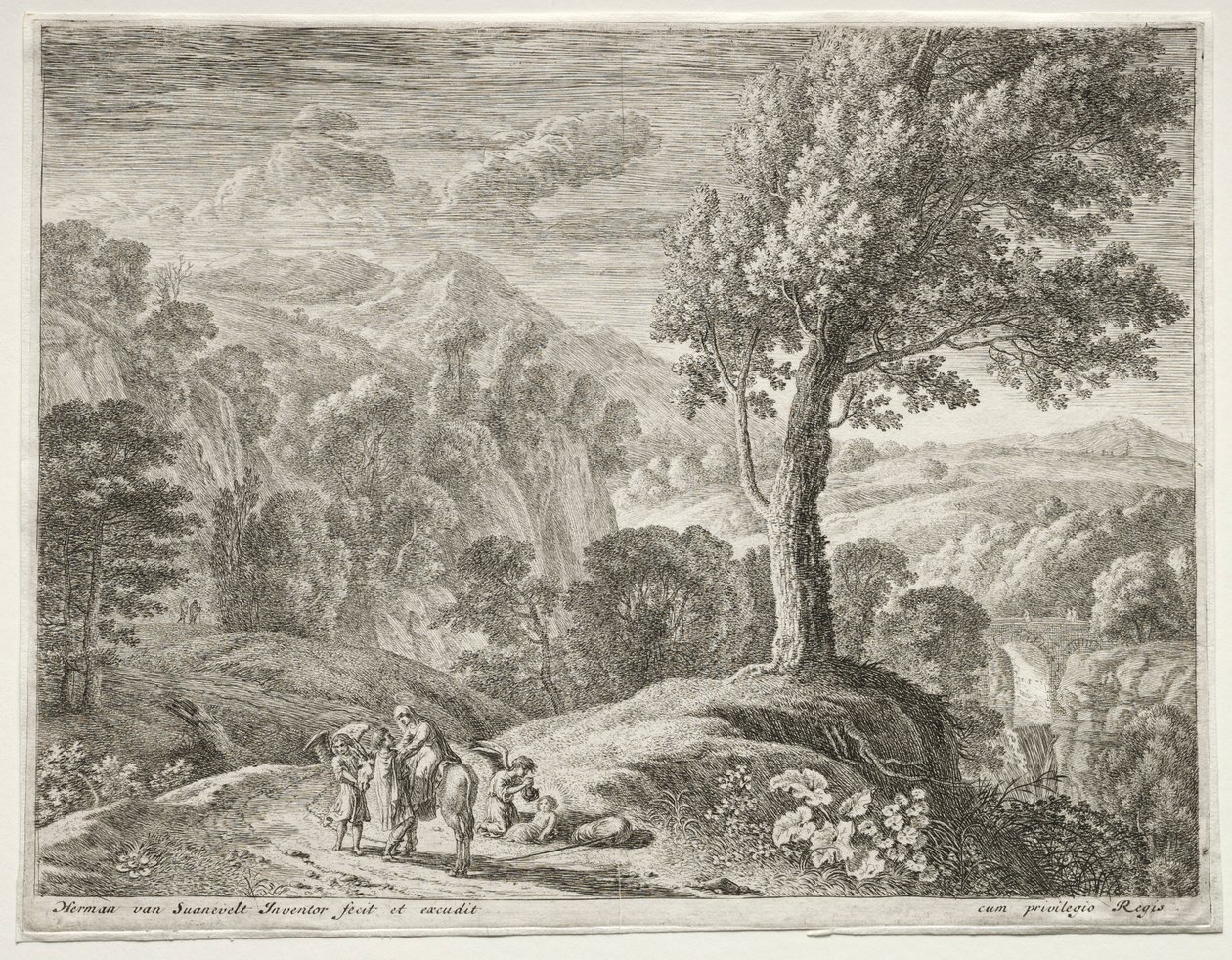 Büyük Ağaç ve Çağlayan, c. 1652-1654. by Herman van Swanevelt
