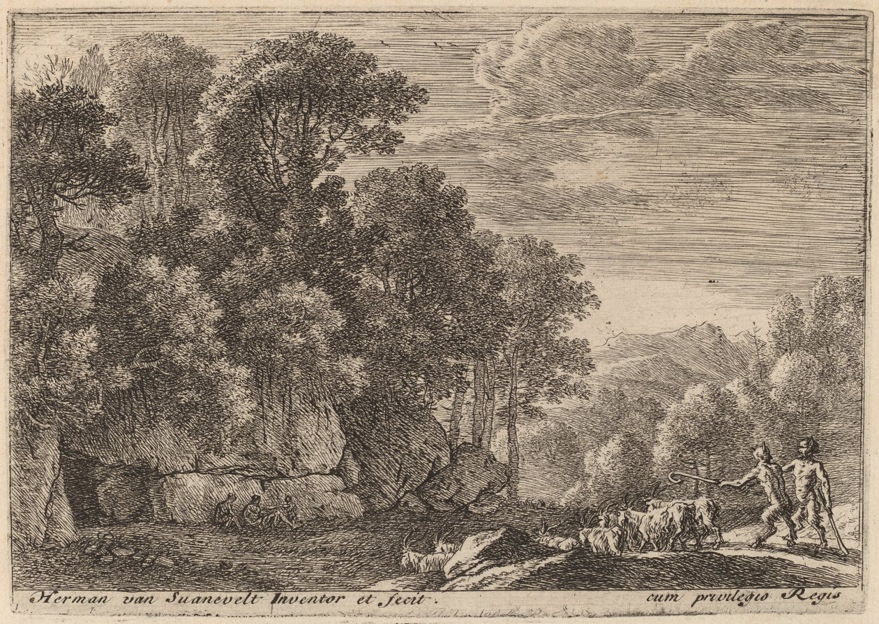 Keçi Sürüsüne Bakan İki Satir by Herman van Swanevelt