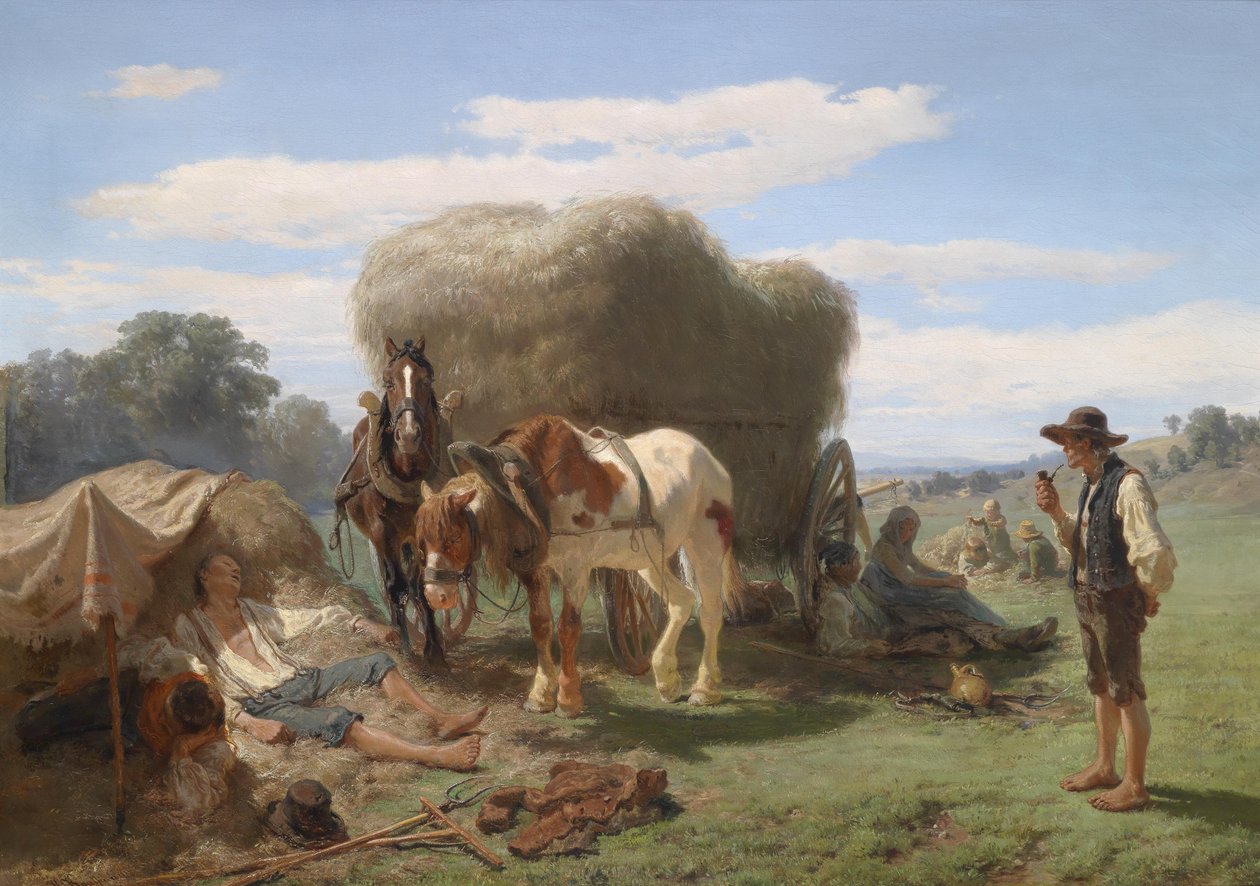 Hasatta dinlenme by Hermann Kauffmann the Elder