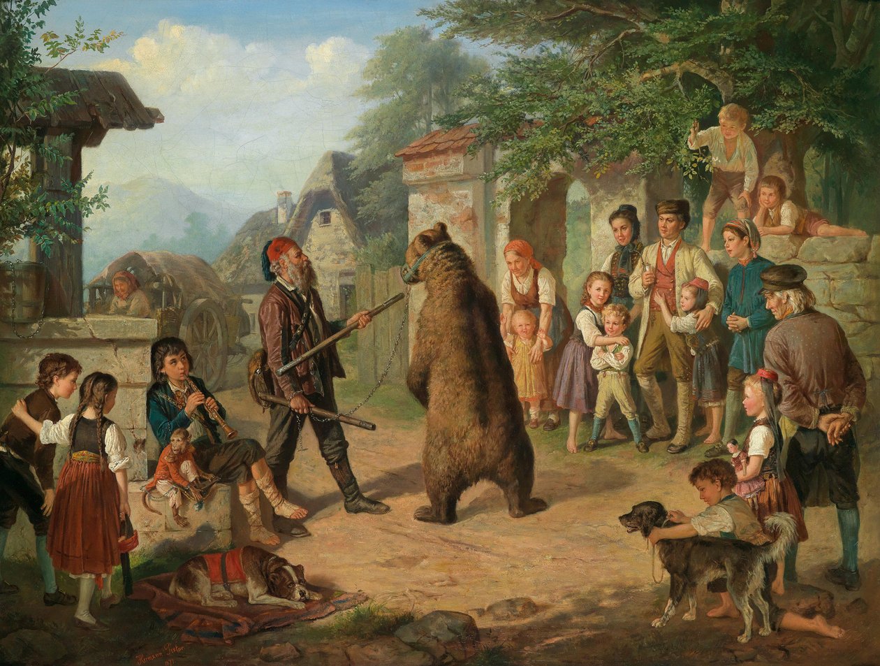 Bir köyde gezici sirk by Hermann Pistor