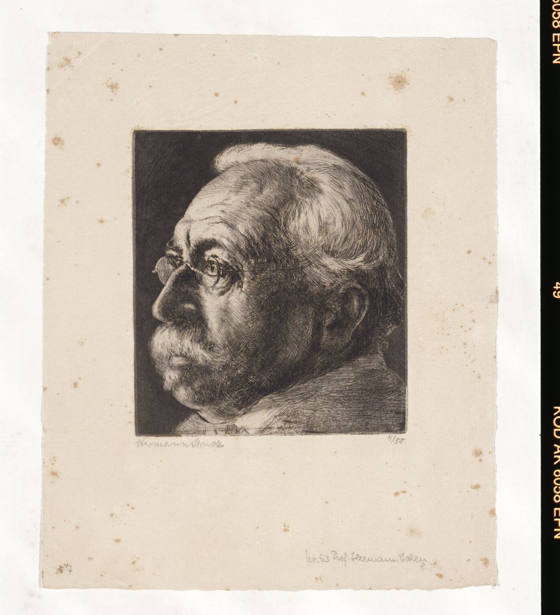 Portre Hermann Cohen (1842-1918) by Hermann Struck