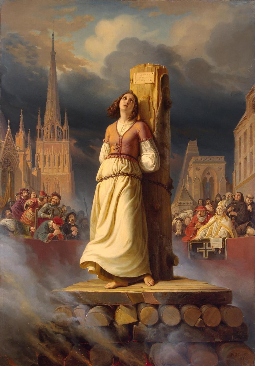 Joan of Arcs Tehlikede Ölüm, 1843 by Hermann Anton Stilke