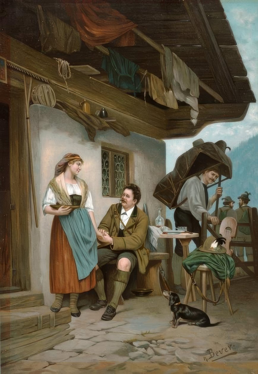 Alp mera yaz ziyaretçileri by Hermann Bever