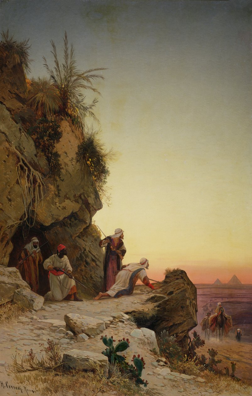 Gize yakınlarında pusu by Hermann David Salomon Corrodi