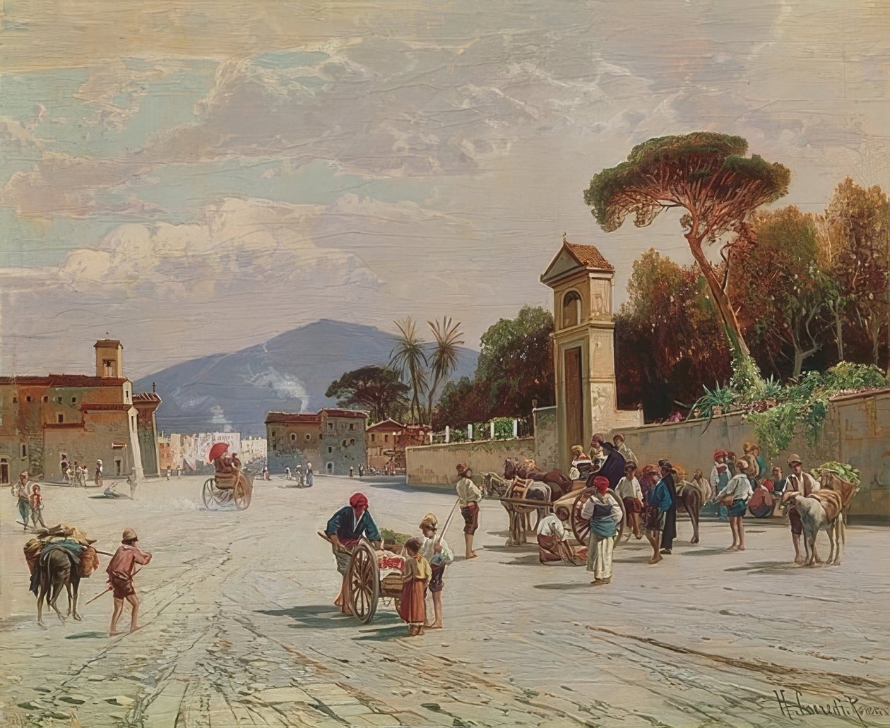 Güney sokak sahnesi by Hermann David Salomon Corrodi