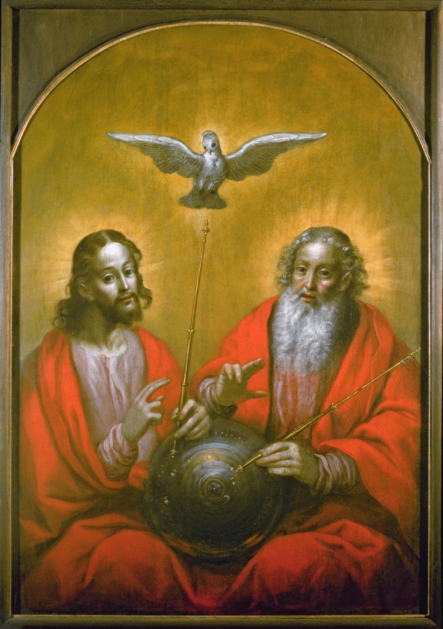 Batlamyus Dünyasının Modeli ile Kutsal Ruh, 1610 by Hermann Han