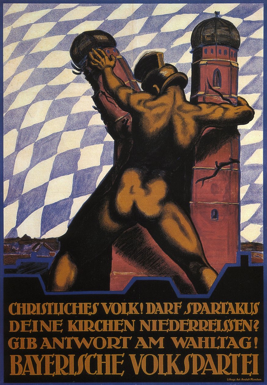 Hıristiyanlar! Spartaküs kiliselerinizi yıkacak mı, 1919 by Hermann Keimel