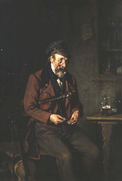 İpuçlarını Sayan Bir Kemancı by Hermann Kern