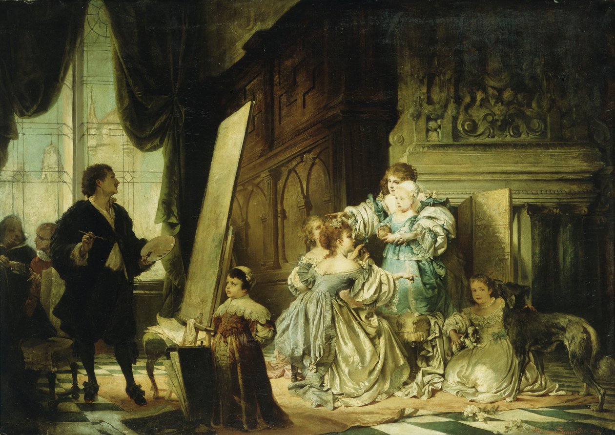 Van Dyck, Stüdyosunda Galler Prensi Charles