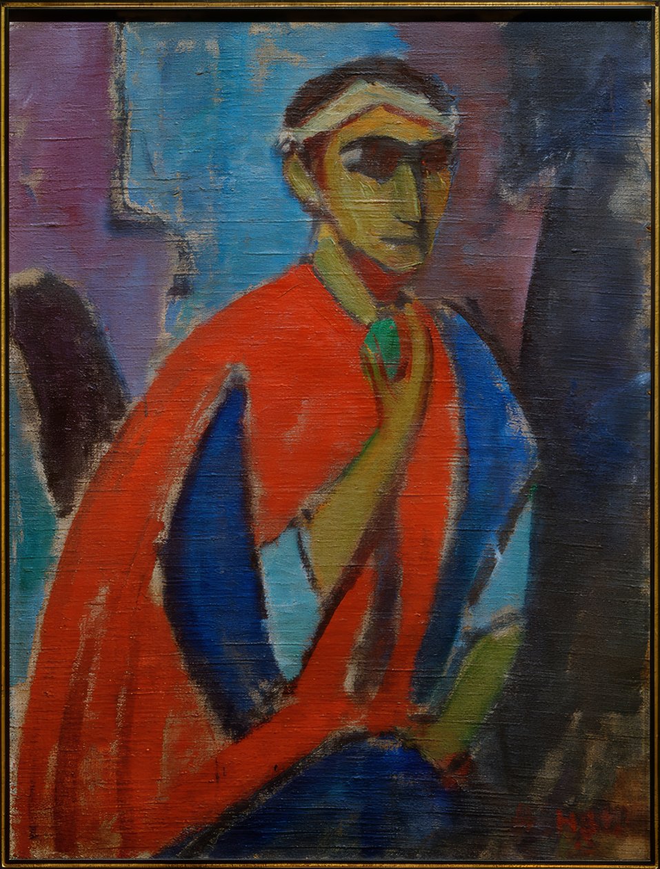Kostümlü otoportre (Der Römer) by Hermann Stenner