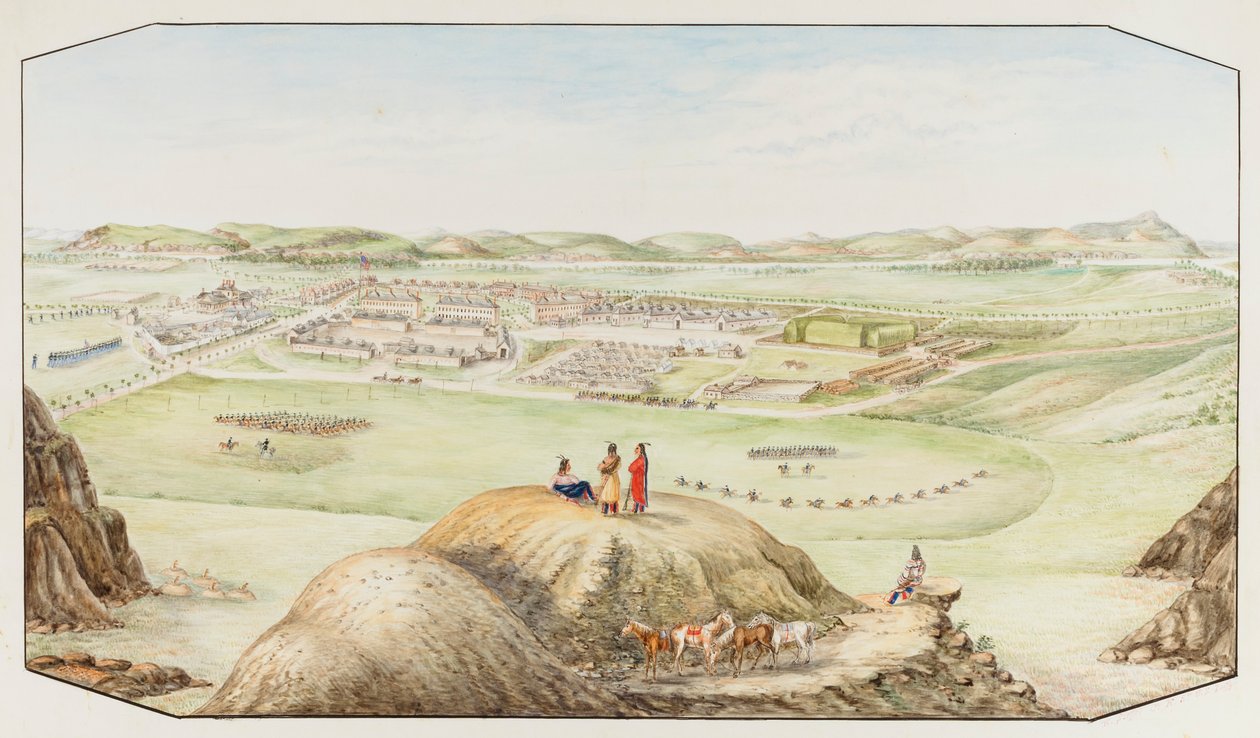 Fort Keogh, Montana Bölgesi, yak. 1877-1881. by Hermann Stieffel