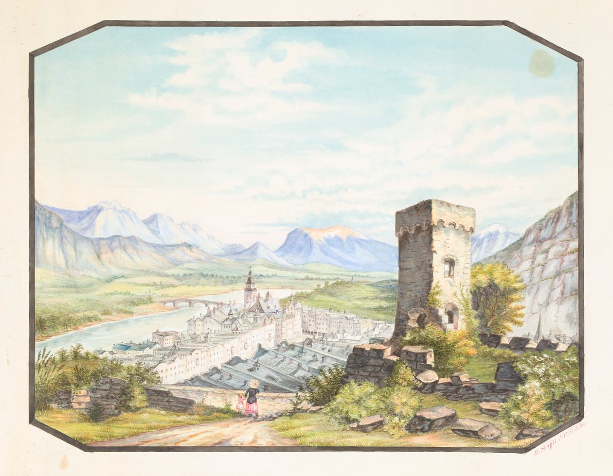 Rattenberg, Tirol, yak. 1858-1882. by Hermann Stieffel