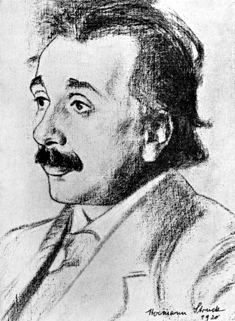 Albert Einstein 1879-1955, Alman-İsviçreli matematikçi ve teorik fizikçi, 1920 by Hermann Struck