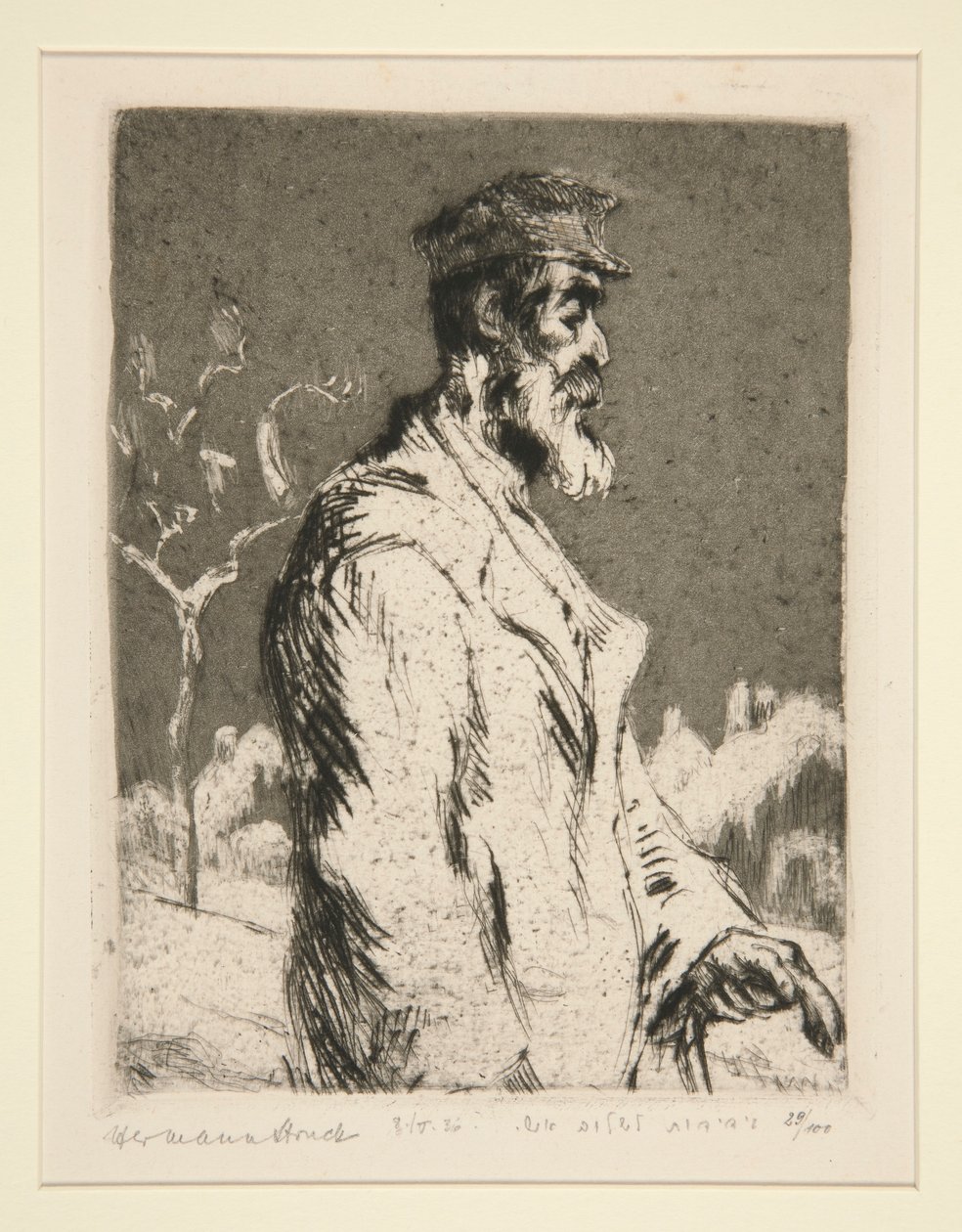 Erkek Figür, yarım boy by Hermann Struck