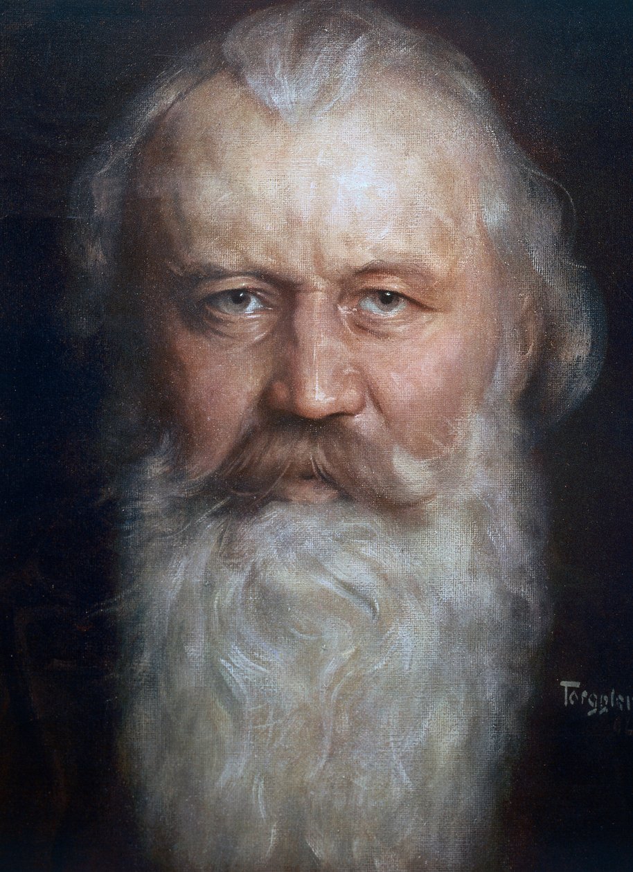 Johannes Brahms'ın Portresi (Hamburg by Hermann Torggler