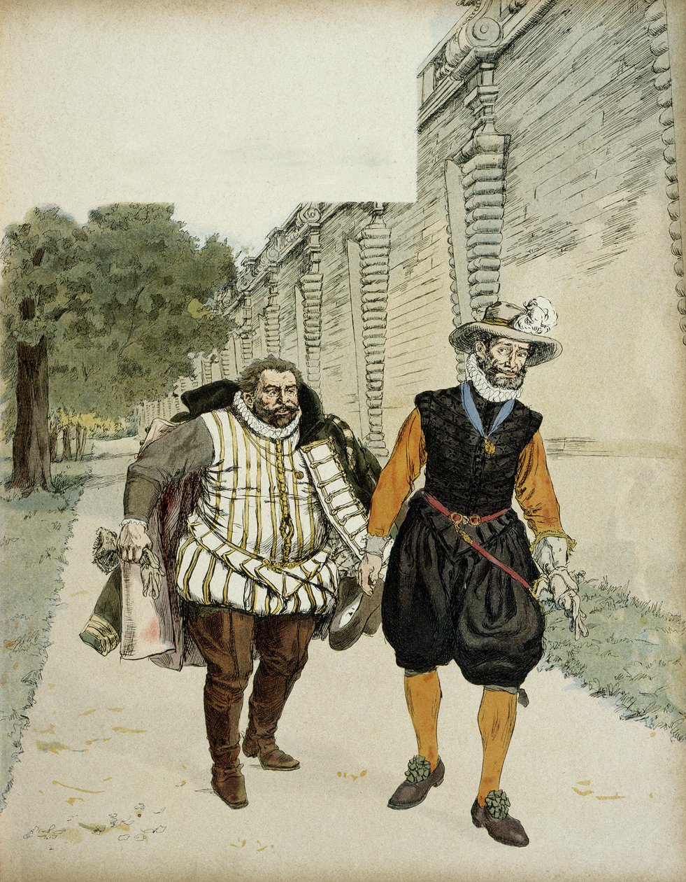 Henry IV (1553-1610) ve Charles de Lorraine, Mayenne Dükü (1554-1611). 1596