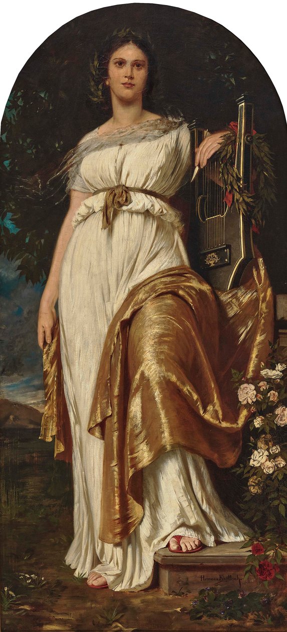 Polihymnia. by Hermann von Kaulbach