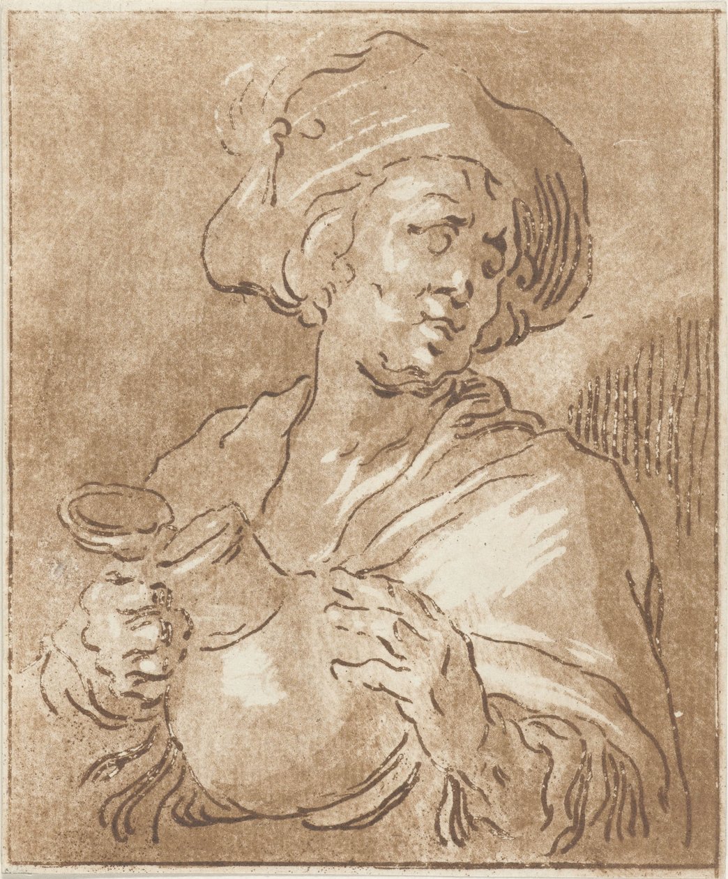 sürahi olan adam içici by Hermanus Fock