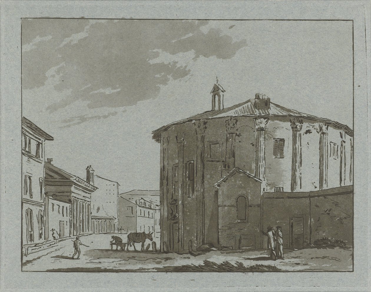 Tempel te Roma by Hermanus Fock