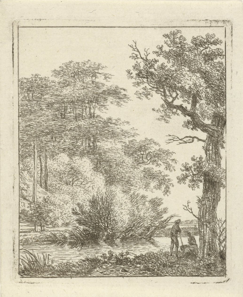 Bir akış tarafından iki kişi by Hermanus Fock