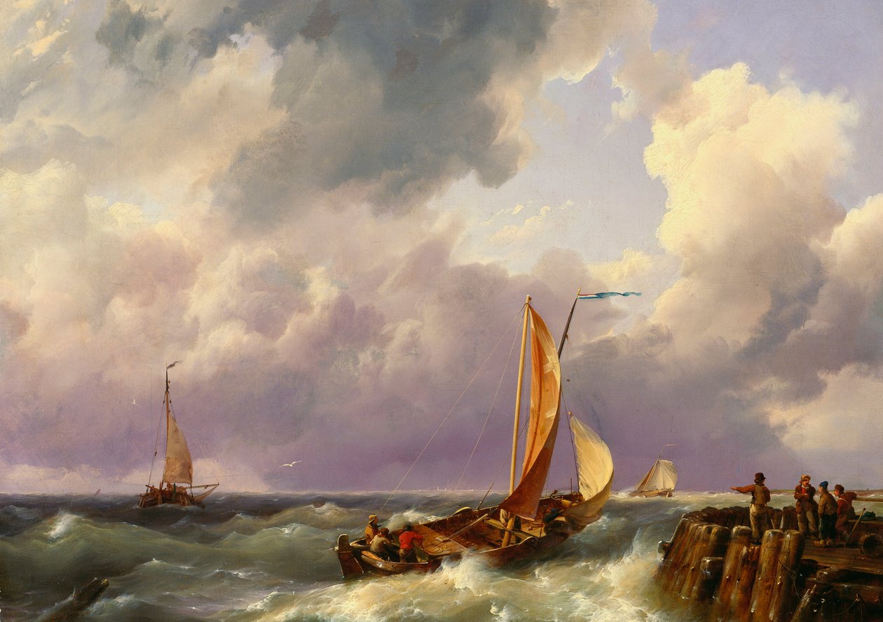 İskeleden Nakliye, 1852 by Hermanus Koekkoek