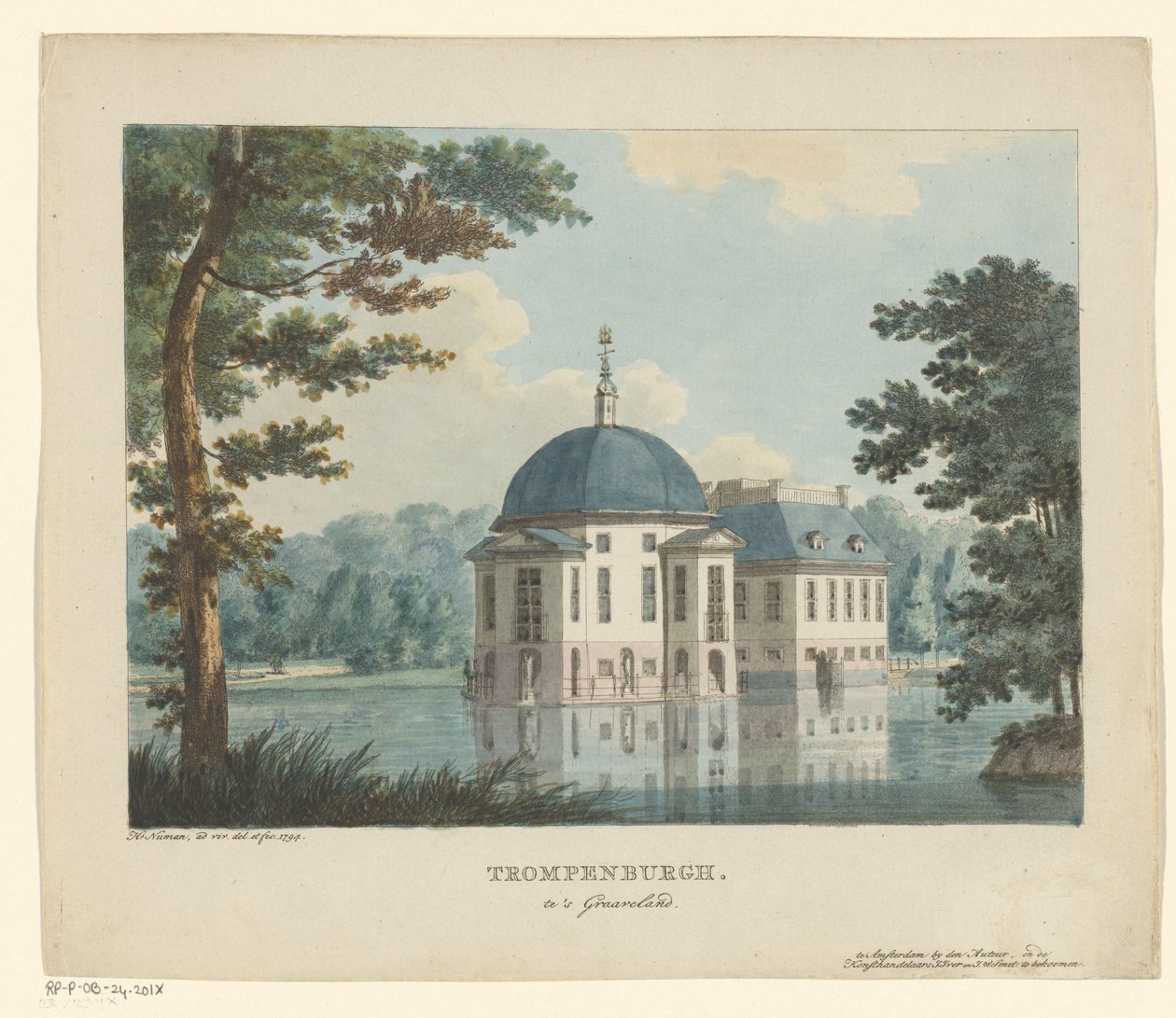 Trompenburg mülkü Trompenburgh in Graveland (nesnedeki başlık) by Hermanus Numan