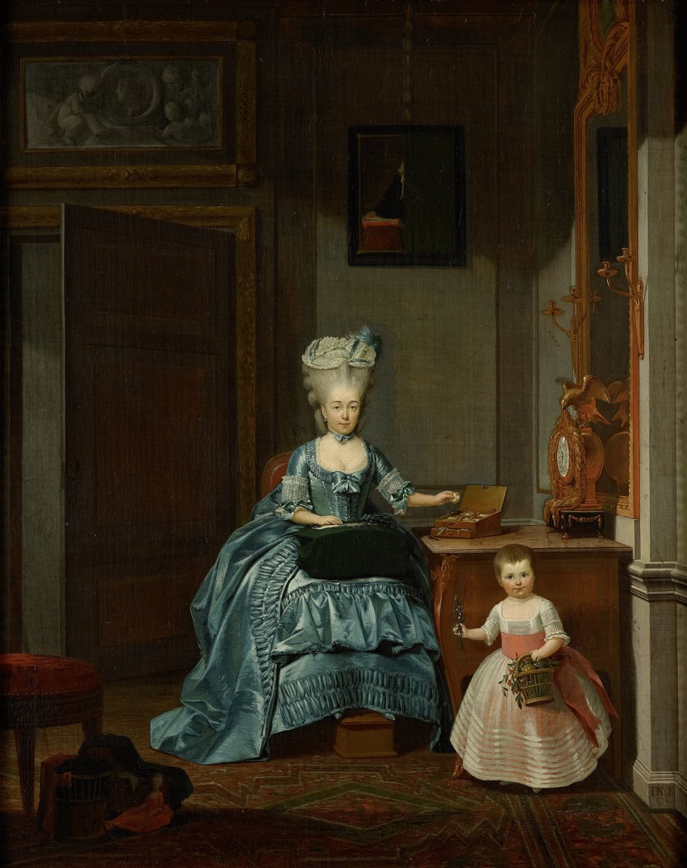 Susanna van Collen née Mogge ve kızı Susanna Cornelia Mogge (1753-1806). Hendrik Muilman