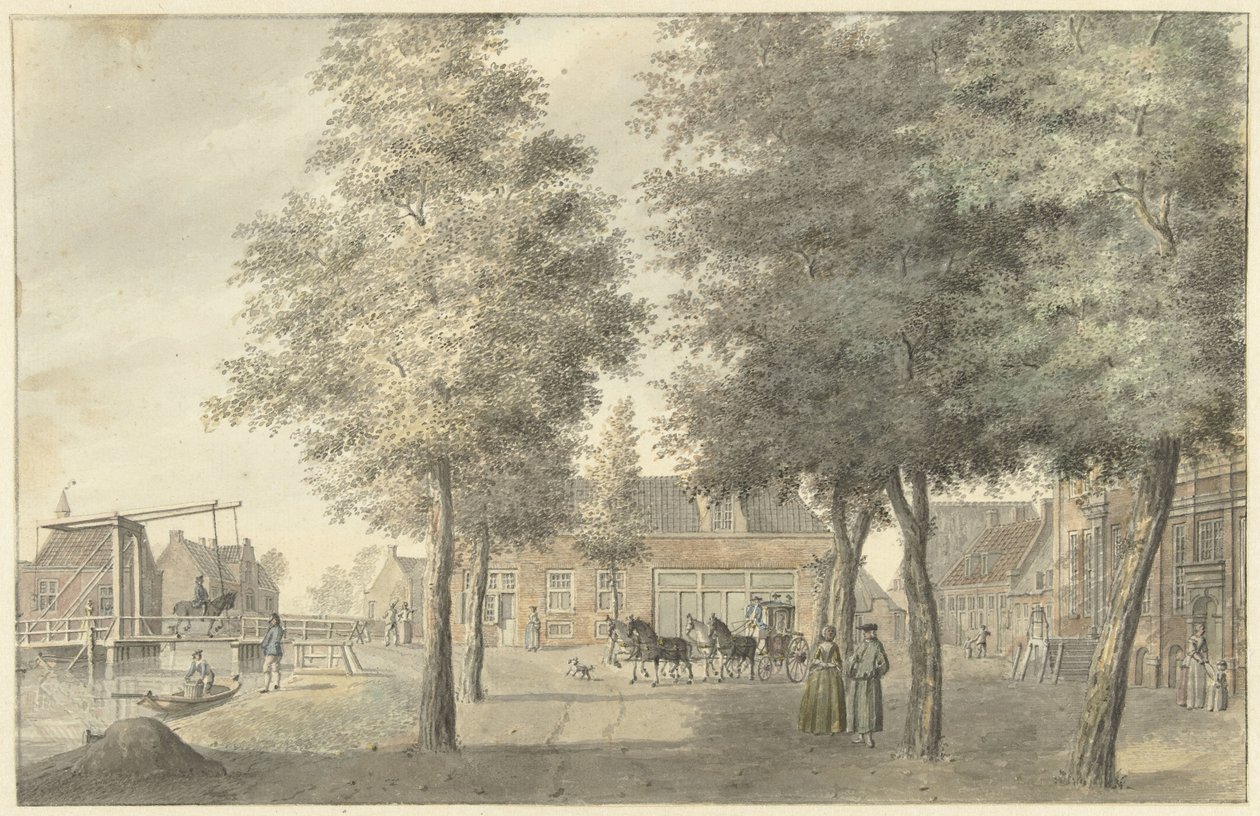 Zuilen köyünde meydan by Hermanus Petrus Schouten