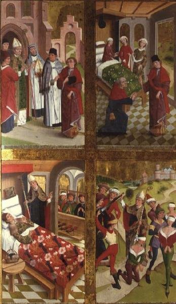Aziz Nikolaos Kilisesi'ndeki Eski Ana Sunağın Sol Dış Kanadının İç Kısmından Aziz Nikolaos'un Yaşamından Sahneler by Hermen Rode