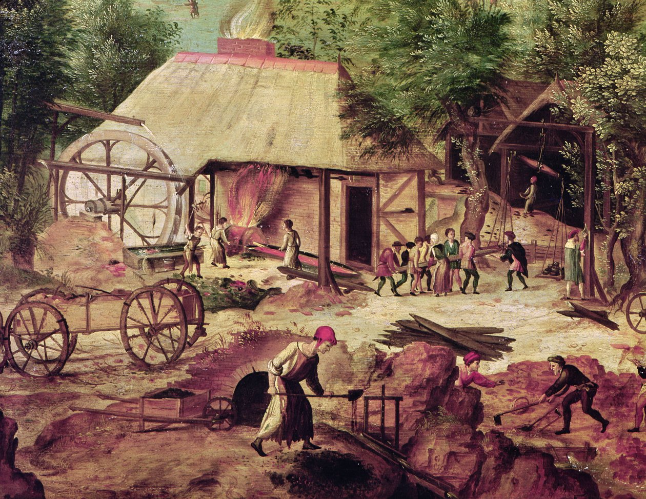 Forge ile manzara, dökümhane detayı (3163668 detayı) by Herri met de Bles