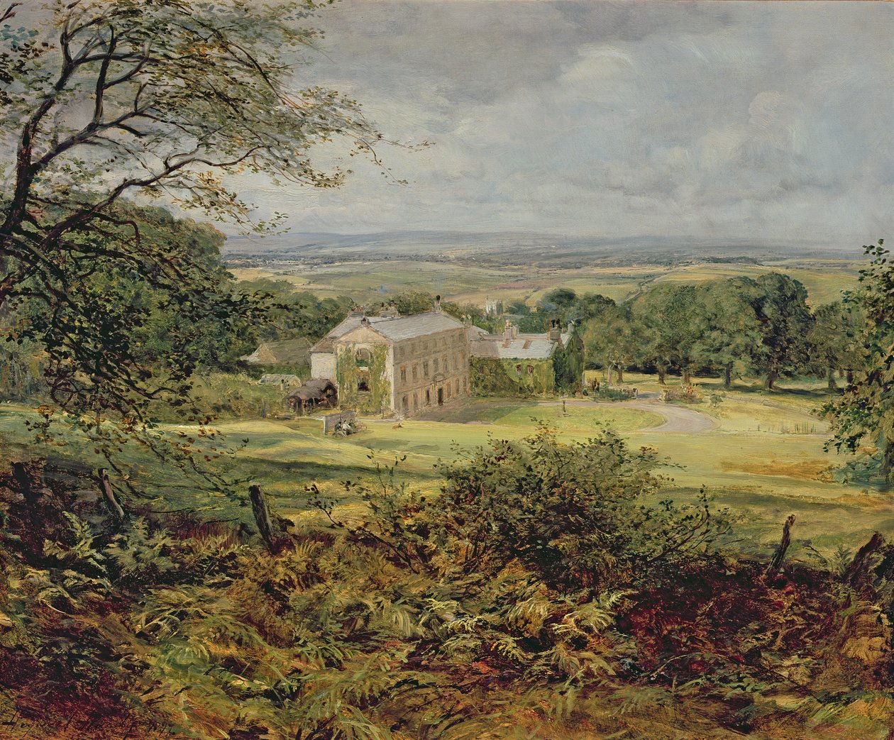Bir ev, 19. yüzyıl ile İngiliz manzara by Heywood Hardy