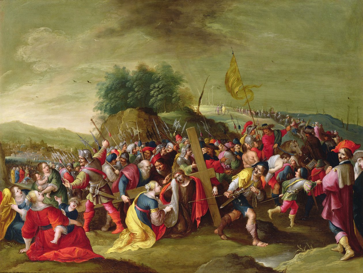 Calvary yolunda İsa, 17. yüzyıl by Hieronymous Francken III