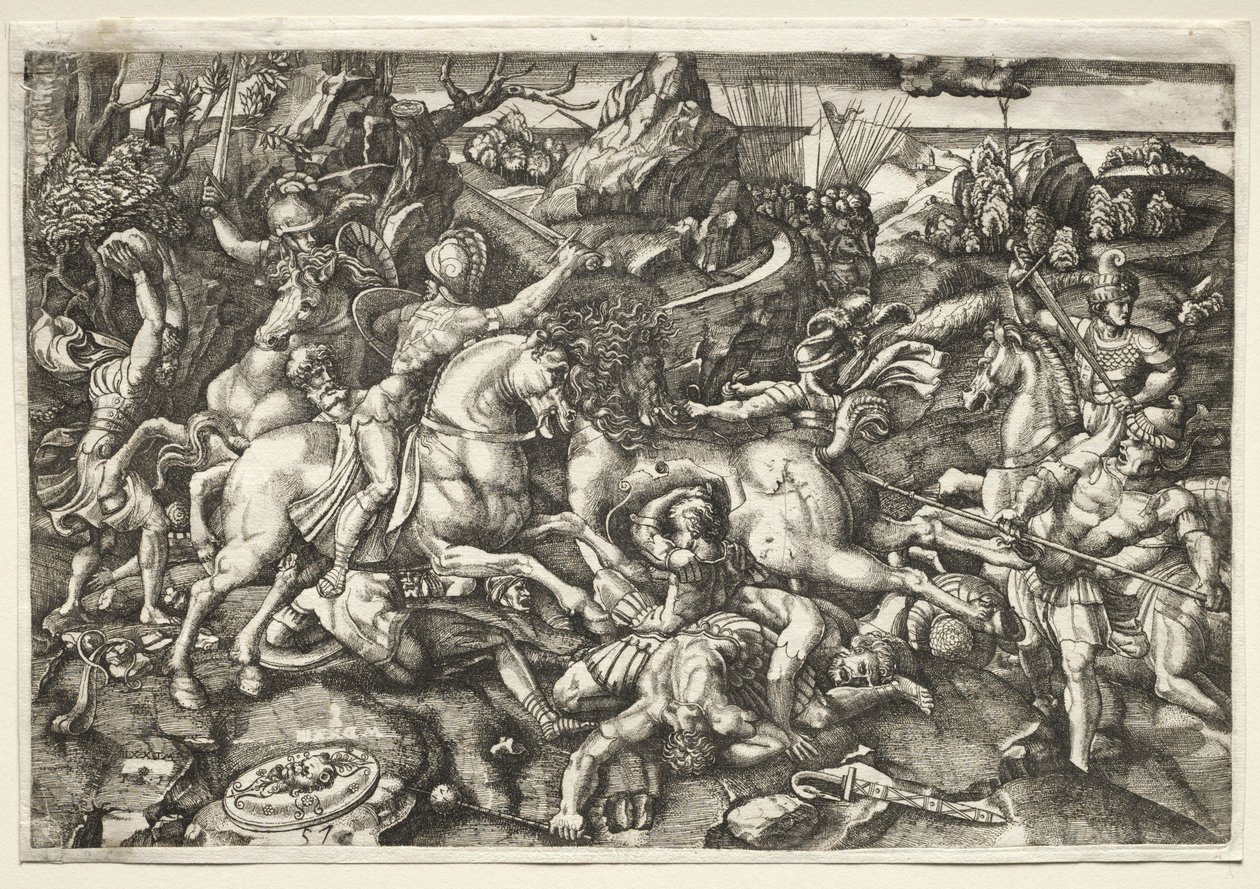Atlılar arasındaki savaş, 1523. by Hieronymous Hopfer