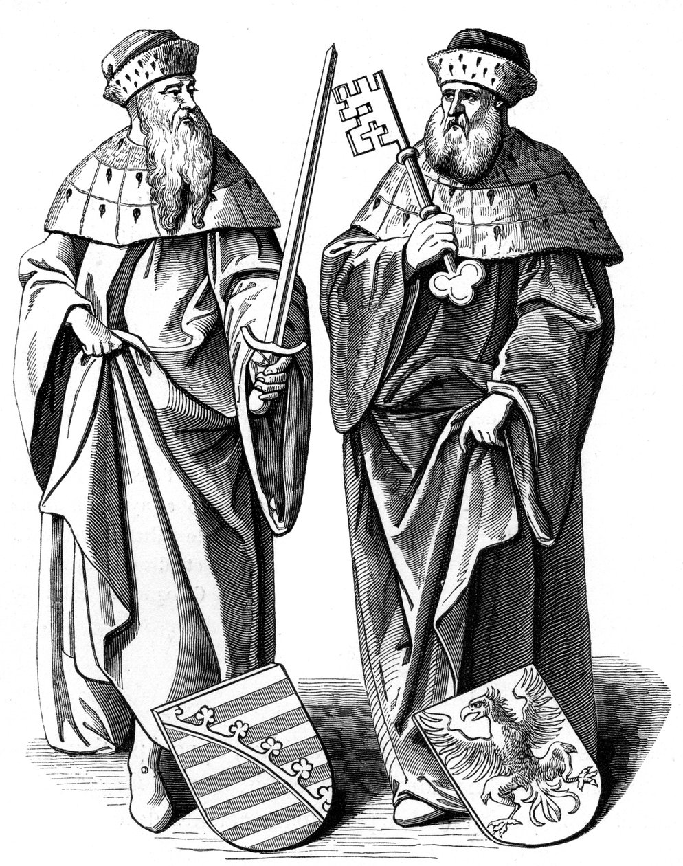 Saksonya Dükü ve Brandenburg Marquis, c 16. yüzyıl 1849 by Hieronymous Wierix