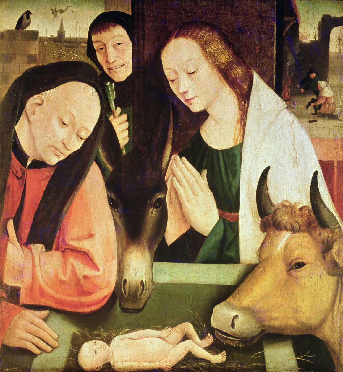 Çobanların Hayranlığı (meşe panel üzerine yağlı boya) by Hieronymus Bosch