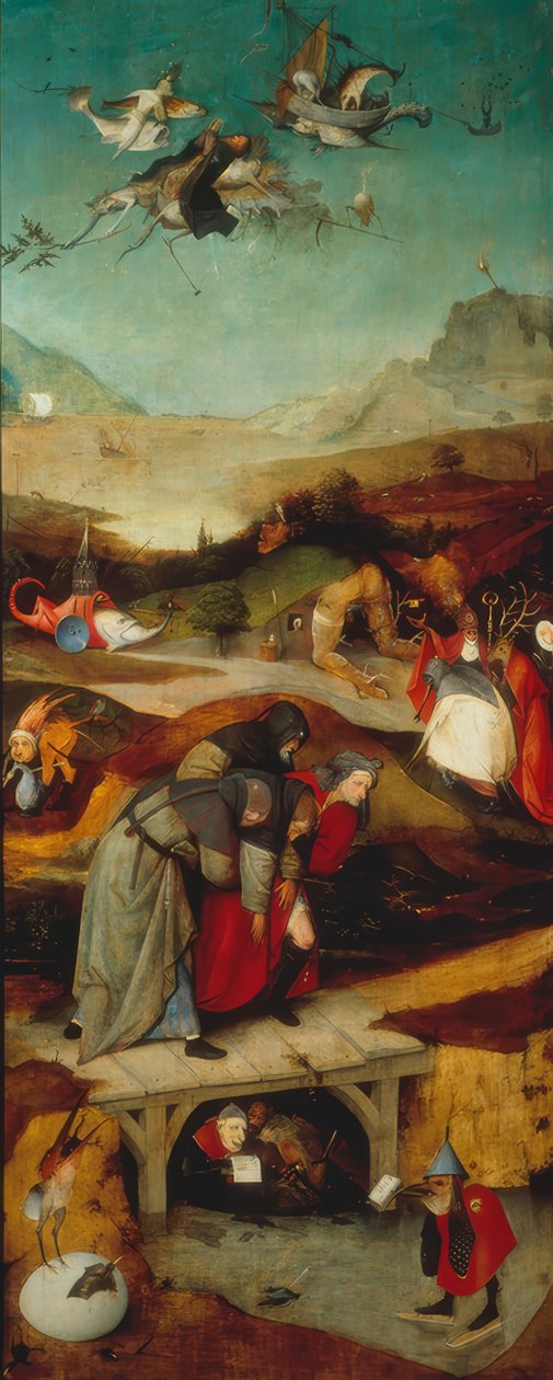 Uçuş ve düşüş St. Antonius by Hieronymus Bosch