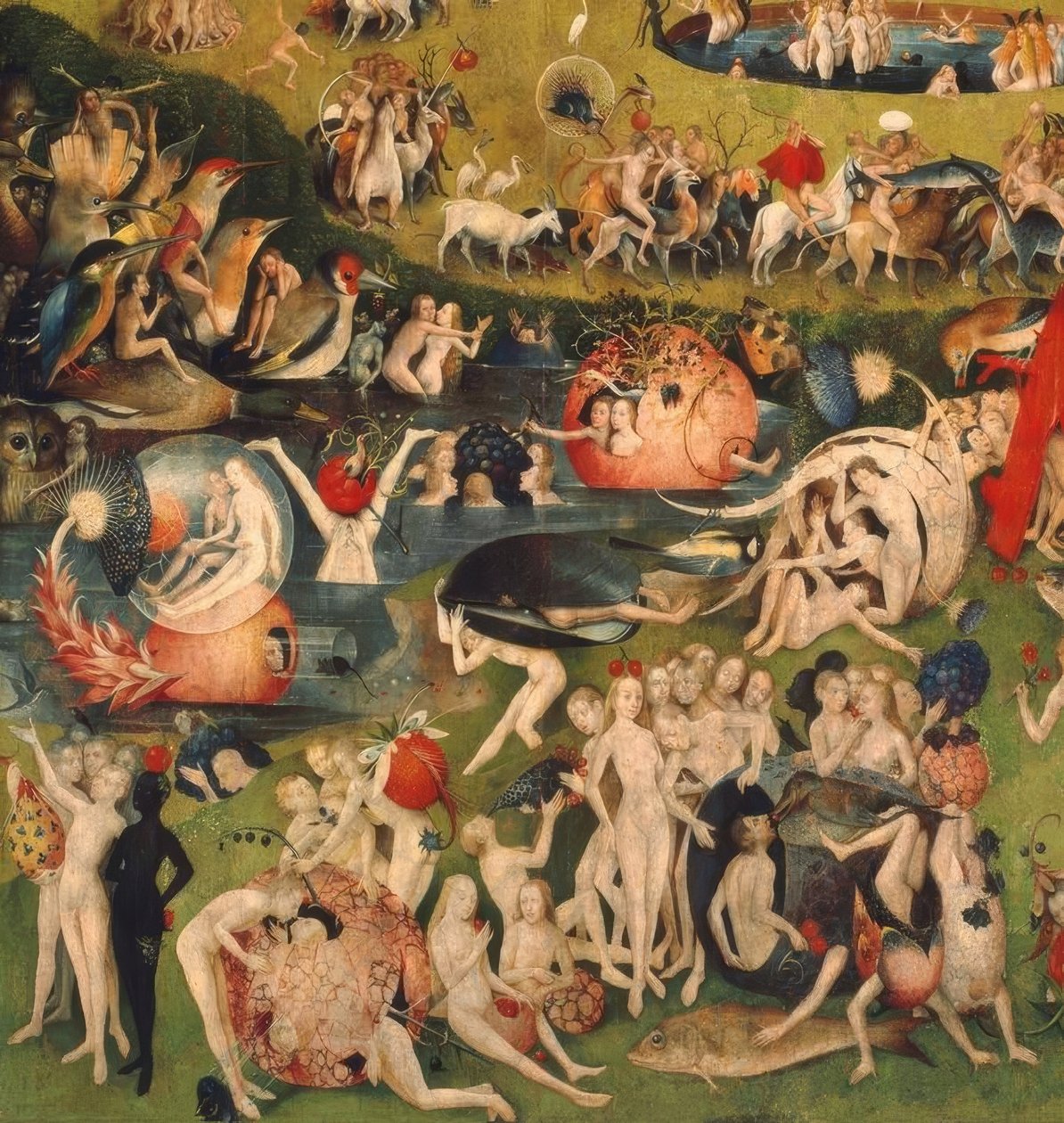 Dünyevi zevklerin bahçesi by Hieronymus Bosch