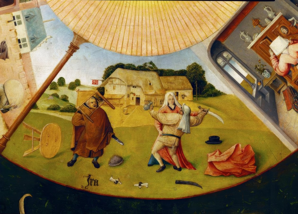Yedi büyük günah ve son dört şey by Hieronymus Bosch