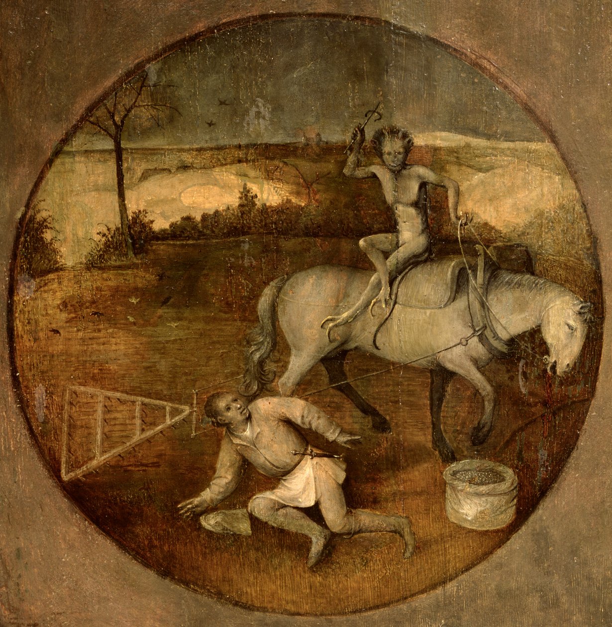 Bir iblis tarafından atsız pullukçu by Hieronymus Bosch