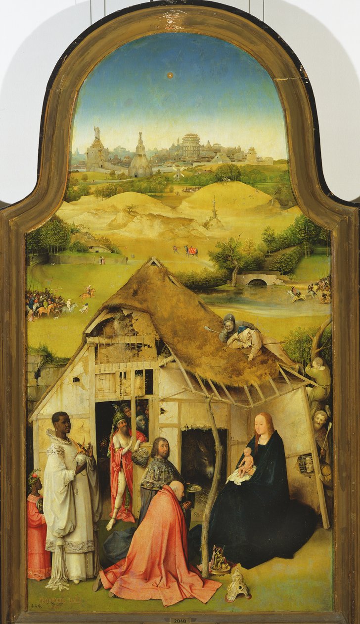 The Adoration of the Magi, orta panel detayı, 1510 yağlı boya panel detayı 3427 by Hieronymus Bosch