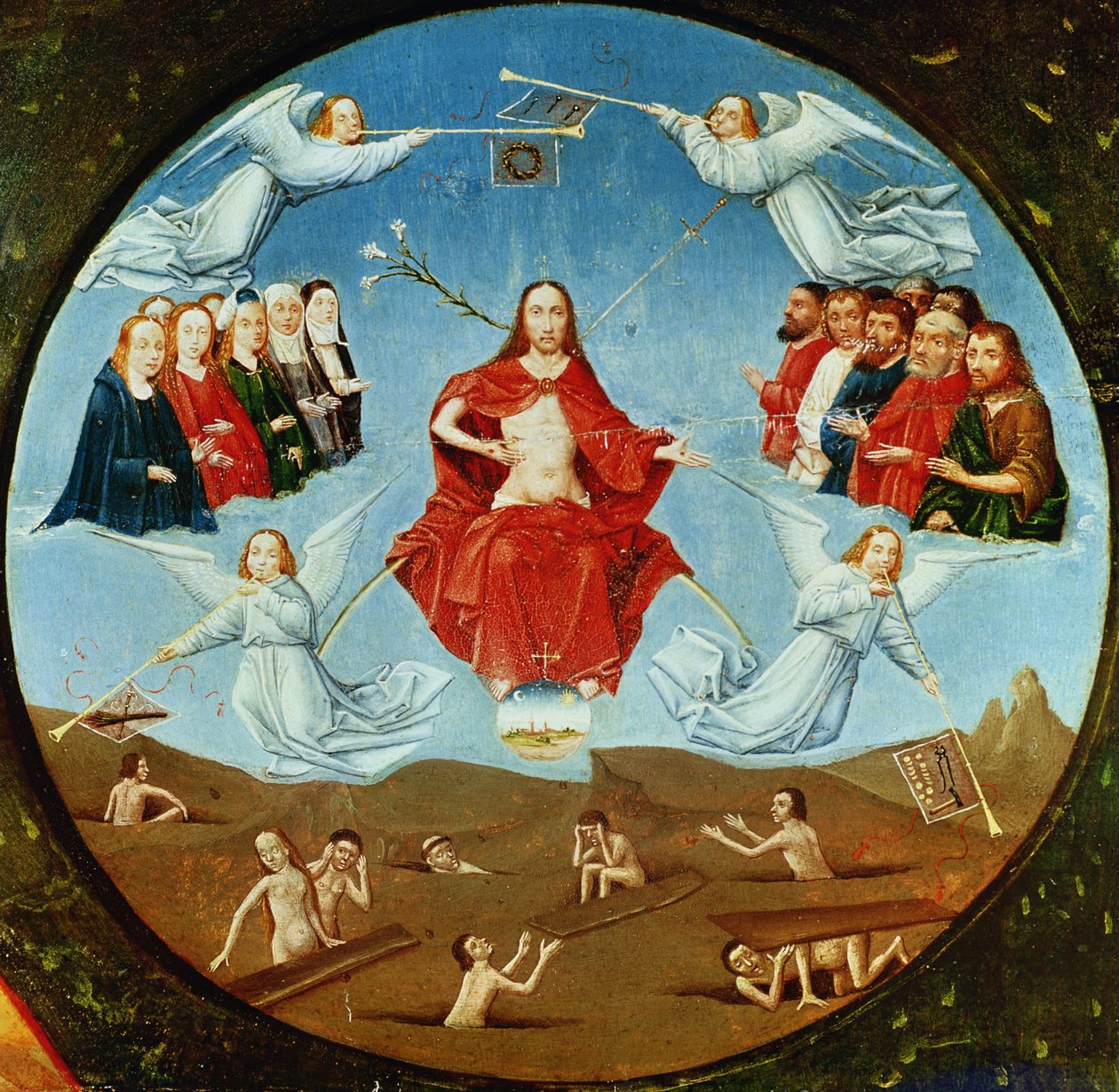 Yargı, Yedi Ölümcül Günah ve Son Dört Şey Tablosundan detay, c.1480 by Hieronymus Bosch